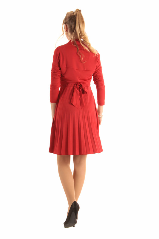 Girls-Jersey-Kleid Farbe red Gr. 176 Bild03